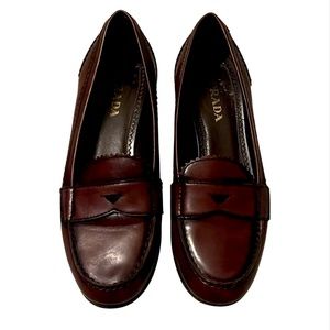 Vintage Prada loafers in good condition